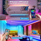 Led Lights 100ft Smart APP Control Music Sync Strip Lights RGB Color Changing Strips with Remote, for Bedroom Kitchen and Party