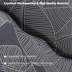 MAXYOYO Black Leaf Printed Japanese Futon Floor Mattress, Thicken Sleeping Pad Floor Bed Roll Up Camping Guest Mattress Folding Couch Bed, Full Size