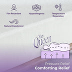 NapQueen Full Mattress, 6 Inch Charcoal Memory Foam Mattress, Full Bed Mattress in a Box, CertiPUR-US Certified, Medium Firm, Breathable Soft Fabric Cover, White