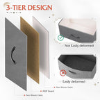 WLIVE Fabric Dresser for Bedroom with Open Shelves, Tall Dresser with 8 Drawers, Storage Tower with Fabric Bins, Chest of Drawers for Closet, Living Room, Hallway, Charcoal Gray