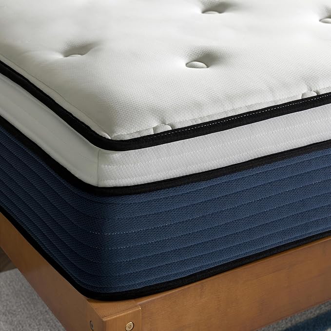ZINUS 10 Inch Comfort Support Hybrid Mattress [New Version], Full, Fiberglass Free, Medium Plush, Motion Isolation, Certified Safe Foams & Fabric, Mattress in A Box