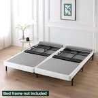 ZINUS 4 Inch Box Spring with Cover, No Assembly Mattress Foundation, Sturdy Metal Structure, Split Cal King, White