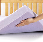 Mellow 3 Inch Ventilated Memory Foam Mattress Topper, Soothing Lavender Infusion, King