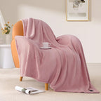 BEAUTEX Fleece Blanket King Size Super Soft Flannel Throw Blanket Lightweight Fuzzy Plush Blanket for Couch Sofa or Bed All Seasons (Dusty Pink, 108" x 90")