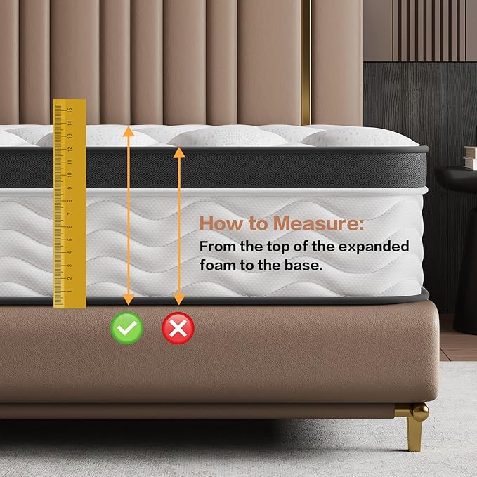 Mattress Twin Size,12 Inch Twin Mattress in a Box,Gel Memory Foam and Pocket Spring Hybrid Mattress,Ideal for All Sleep Positions,CertiPUR-US Certified,Deep Sleep-Medium Firm