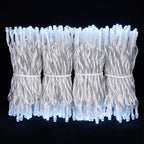 YULETIME 100 ft 300 Count Cool White LED String Lights with 8 Models Adapter, Clear Wire Wide Angle 5mm Christmas Lights (Cool White - Multimode)