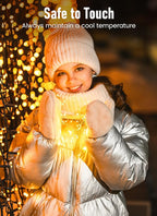 Fairy Lights with Remote, 66ft 200 LED USB Powered Twinkle Lights with Timer, Waterproof Silver Wire String Lights for Indoor Outdoor Wreath Wall Dorm Bedroom Mason Jar Christmas Tree Decoration