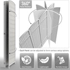 Sorbus 4 Panel Room Divider 6 ft. Tall - Privacy Screen, Extra Wide Double Hinged Panels, Mesh Hand-Woven Design, Partition Room Dividers and Folding Privacy Screens, Wall Divider for Room Separation
