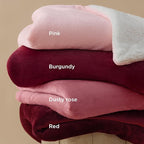 Bedsure GentleSoft Sherpa Fleece Blankets Queen Size for Bed - Thick and Warm Throw for Girls and Women, Soft Fuzzy Plush Queen Blanket for Winter, Pink, 90x90 Inches