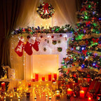 Minetom Clear Christmas Lights 2 Pack 26.5 Feet 100 Counts Mini String Lights Waterproof for Indoor Outdoor Patio Wreath Garden Wedding Party Thanksgiving Holiday Xmas Tree Decorations, Multicolored
