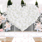 Zeyune 200 Pcs Hydrangea Artificial Flowers, Silk Flower Heads with Stems, Fake Hydrangea Bouquet for Wedding Arch Centerpiece DIY Floral Home Decoration (White)