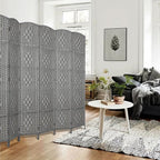 Rose Home Fashion 6 ft Tall Room Divider, Room Dividers and Folding Privacy Screens, 15.7in Privacy Screen 6 Panel Partition Temporary Wall Separation for Private, Grey