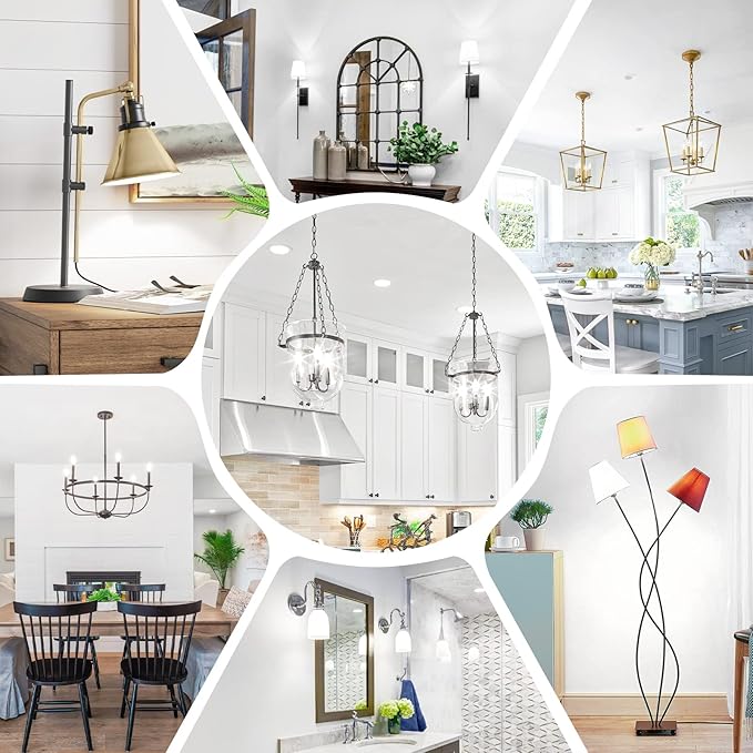 LED Candle Bulbs 40W Equivalent, E12 Candelabra Light Bulbs 4W 470Lm Clear Edison LED Bulb, Daylight White 5000K B11 Classic Bright Filament Bulbs, Dimmable Decorative Bulb for Lamps, Pack of 10