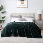 Walensee Sherpa Fleece Blanket (King Size 108”x90” Forest Green) Plush Throw Fuzzy Super Soft Reversible Microfiber Flannel Blankets for Couch, Bed, Sofa Ultra Luxurious Warm and Cozy for All Seasons