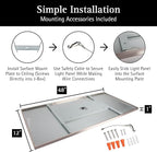 Ultralux 2x4 ft Surface Mount Ceiling Light Panel – Slim, Edge Lit, Flush Mount Flat Panel for Kitchen, Home & Office - TRIAC Dimmable, 3CCT Adjustable Color Temperature (Brushed Nickel, 1 Pack)