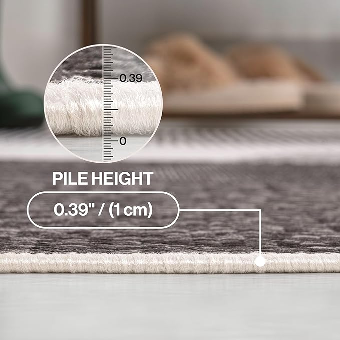 JONATHAN Y Geometric Organic Shapes Indoor Outdoor Area Rug 8X10 Cream/Black, Zia Modern for Backyard, Patio, Porch, Easy-Cleaning, High Traffic, Pet-Friendly, Non-Shedding (TSN306A-8)