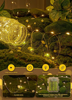 Minetom Fairy Lights Battery Operated with Remote, 33Ft 100 LED Waterproof String Lights Indoor Outdoor, Starry Twinkle Light for Christmas Home Bedroom Wedding DIY Centerpiece Decor
