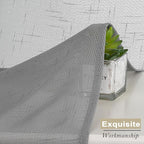 Aiyufeng Kirei Faux Linen Kitchen Sheer Valance 14 Inch Length, Soft Airy Slub Textured Short Curtain for Small Windows Farmhouse Bathroom Bedroom Basement, 60X14 Inch, 1 Piece, Silver Grey