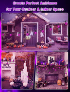SUNSGNE G40 LED Purple Lights Outdoor, 25 Feet Halloween Purple String Lights with 25 Count Bulbs for Halloween Thanksgiving Indoor Outdoor Party Festival Haunted House Decor