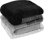 Pavilia Black Ombre Fleece Blanket for Twin Size Bed, Soft Plush Lightweight Cozy Microfiber Gift Decorative Blanket, 60x80