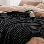 Bedsure GentleSoft Black Blanket Full Size for Bed - Cozy Soft Blankets for Women, Cute Large Fleece Throws for Girls, 84x90 Inches