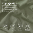 Monbix Full Comforter Set - 7 Pieces Light Sage Green Bed in a Bag Full Size Bedding Sets with Comforters, All Seasons Down Alternative Comforter with Sheets,Pillowcases & Shams