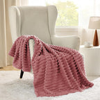 Bedsure GentleSoft Brick Dust Fleece Throw Blanket for Couch - Cozy Soft Blankets for Women, Cute Small Throws for Girls, 50x60 Inches