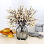 JAKY-Global Babys Breath Fabric Cloth Artificial Flowers 12 Bundle European Fake Silk Plants Decor Wedding Party Decoration Bouquets Real Touch DIY Home Garden (Champagne-12 pcs)