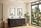 TETOTE 20x28 LED Mirror for Bathroom Black Metal Frame Frontlit & Backlit Lighted Vanity Mirror Baroque Anti Fog Stepless Dimmable White/Warm/Natural,CRI90+,Wall Mounted(Horizontal/Vertical)