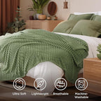 Bedsure GentleSoft Reseda California King Size Blanket for Couch - Cozy Soft Blankets for Women, Cute Small Fleece Throws for Girls, Birthday Gifts for Women, 102x96 Inches