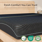 Crystli Queen Mattress 12 Inch, Gel Memory Foam Queen Size Mattresses, Activated Charcoal Infused, Medium Firm Bed Mattress in a Box for Pressure Relief, Fiberglass-Free, CertiPUR-US Certified, Black