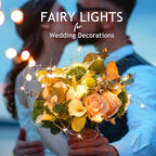 SmilingTown 15 Packs 20 LED Fairy Lights Battery Operated - 6.6FT Silver Copper Wire Waterproof Starry String Light for DIY Party Christmas Costume Wedding Easter Table Decorations (Warm White)