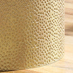 Christopher Knight Home Rache Modern Round Accent Table with Hammered Iron, Gold 16 in x 16 in x 22.25 in