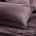 Monbix Oversized Queen Comforter Set - 7 Pieces Cationic Dyeing Italian Plum Bed in a Bag Bedding Sets with Comforter, Sheets, Pillowcases & Shams, Reversible Bedding Comforters Sets