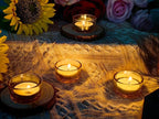 GOLDEAL 60 Pcs Gold Glass Tealight Candle Holders-Tea Candle Holders Bulk - Perfect for Weddings, Parties, Dinners - Ideal for 1.5" Standard Tealights and Candle Moulds