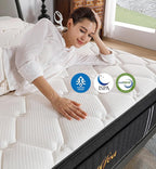 Full Size Mattress,10 Inch Hybrid Full Mattress in a Box with Memory Foam & Individual Pocket Spring for Edge Support,Pressure Relief,Medium Firm,CertiPUR-US.