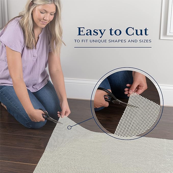 Veken Rug Gripper Pad for Hardwood Floors, Thick Cushion Non Slip Rug Pads for Area Rugs, Rug Grippers for Tile Floors, Under Carpet Anti Skid Mat, Keep Your Rugs Safe and in Place, 2x3 Ft
