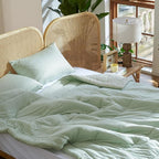 Bedsure California King Comforter Set - Cooling and Warm Bed Set, Sage Green Reversible Bedding for All Season, 3 Pieces, 1 California King Size Comforter (104"x96") and 2 Pillow Cases (20"x36")