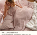 Bedsure Cotton Duvet Cover King - 100% Cotton Waffle Weave Pink Duvet Cover King Size, GentleSoft™ and Breathable Bedding Set for All Season, 3 Pieces, 104"x90"