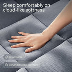 Ultra Soft Full XL Size Mattress Topper - Viscose Made from Bamboo Pillow Top Mattress Pad for Back Pain Relief - Naturally Cooling for Hot Sleepers, Gray