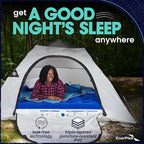 EnerPlex Camping Air Mattress with Built in Pump - Queen Blow Up Mattress for Travel & Guests - Portable Bed for Adults and Kids - Blue