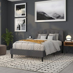 Flash Furniture Cambridge Tufted Upholstered Full Size Headboard in Dark Gray Fabric