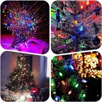 Battery Operated 18ft 50 LED C3 String Lights - Multicolor, Waterproof, Indoor/Outdoor Christmas Tree Wreath Party Decoration