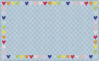 Flagship Carpets Schoolgirl Style Blue with Rainbow Hearts Border Educational Area Rug for Kids Room Seating Décor, Children's Classroom, Play Carpet for Teaching and Playroom, 7'6" x 12', Blue