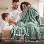 Bedsure GentleSoft Twin Blanket for Couch - Cozy Soft Blankets for Women, Cute Small Fleece Throws for Girls, Sage Green, 60x80 Inches