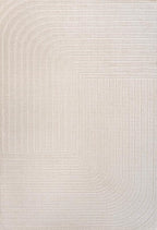 Eyely NCS101A-4 Scandinavian Odense Minimalist Angle Geometric Indoor Area Rug, Modern, Contemporary, Coastal, Bohemian, Bedroom, Kitchen, Living Room, Non Shedding, Ivory/Cream, 4' x 6'