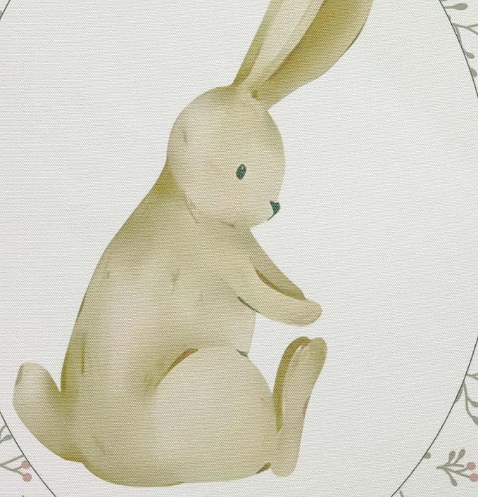 Rabbit Themed Nursery Rectangular Canvas Banner-Flag Wall Sign Decor for Boys Girls Toddler Kids,Baby Room Above Crib Playroom Reading Room Bedroom Decor-Easter Baby Shower Birthday Christmas Gift