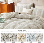Bedsure Waffle Weave Duvet Cover King - 100% Cotton Boho Duvet Cover with 2 Pillowcases - Linen Color Textured Comforter Cover with Zipper Closure (King, 104"x90")