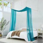 Warm Home Designs Standard Length Green Teal Sheer Window Scarf. Valance Scarves are 54 X 144 Inches. Great As Wedding Arch Draping Fabric, Bed Canopy Or for Decorative Project. AM Teal 144"
