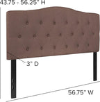 Flash Furniture Cambridge Button Tufted and Diamond Stitched Upholstered Full Size Headboard in Camel Fabric